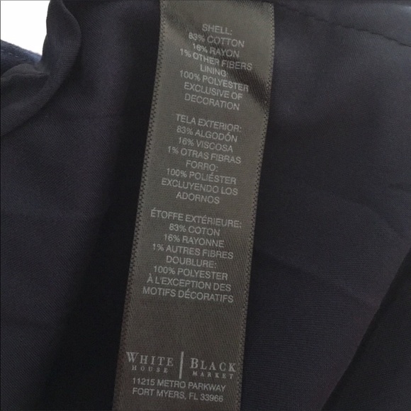 New White House black market navy coat jacket - Picture 6 of 7